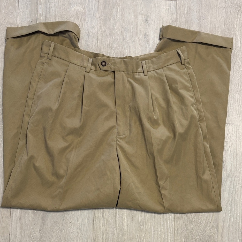 🔥BUNDLESALE Mens 36/30 Golden Bear Classic Pleated Cuffed Chinos Golf Pants